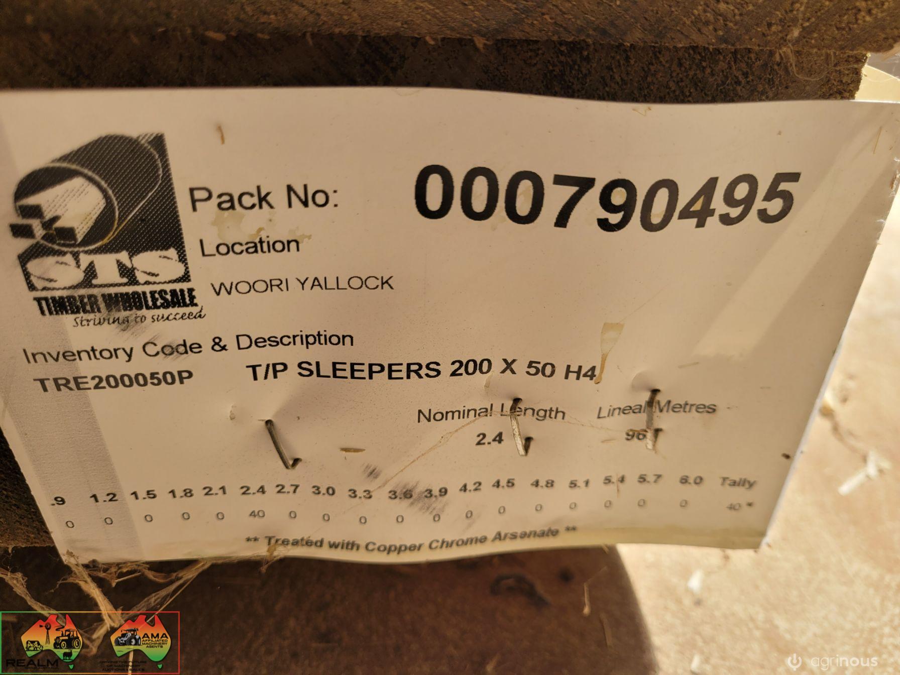 Pallet of 40 (New) Treated Pine Rails (200 x 50 x 2.4m) - photo 4