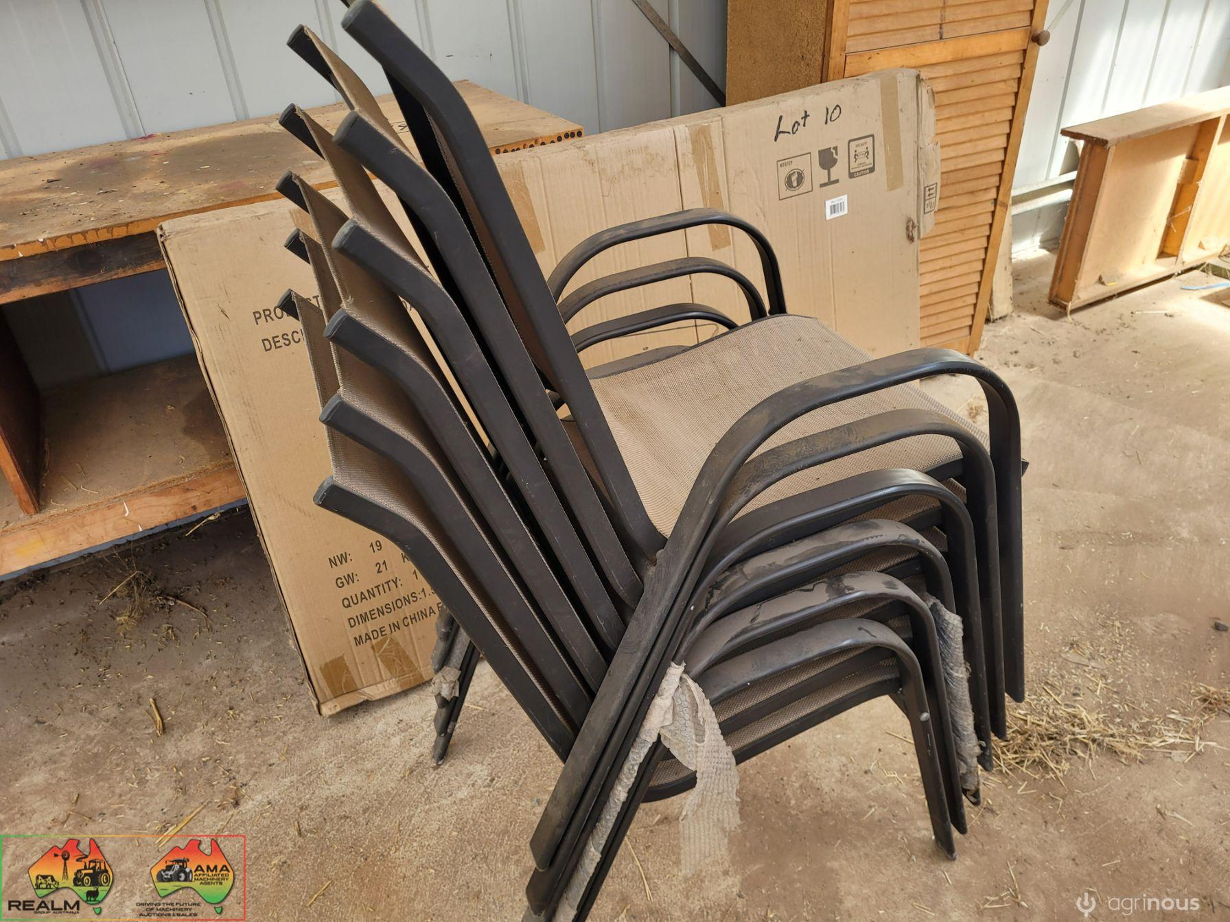 New Glass Top O/door Table & 6 Chairs - photo 3