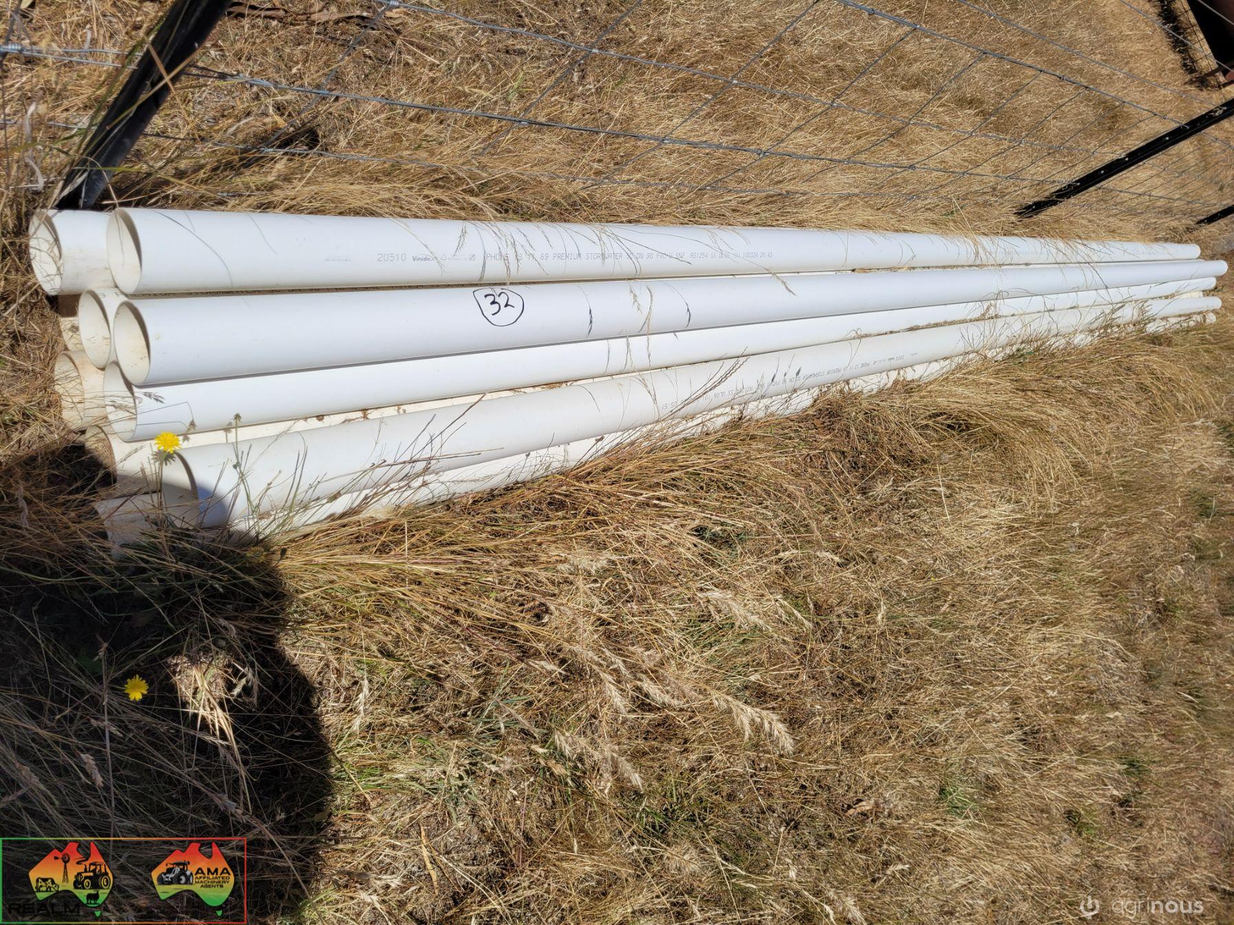 10x New 6m Lengths of PVC 90mm Storm Water Pipe - photo 2