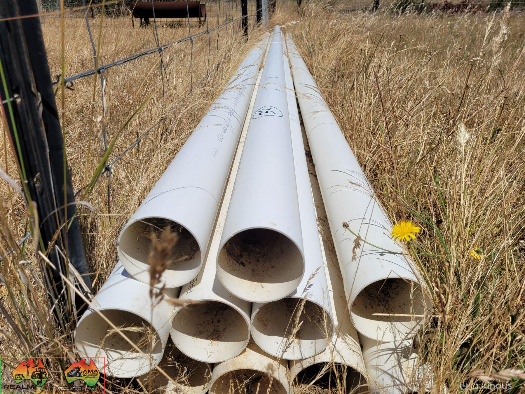 10x New 6m Lengths of PVC 90mm Storm Water Pipe