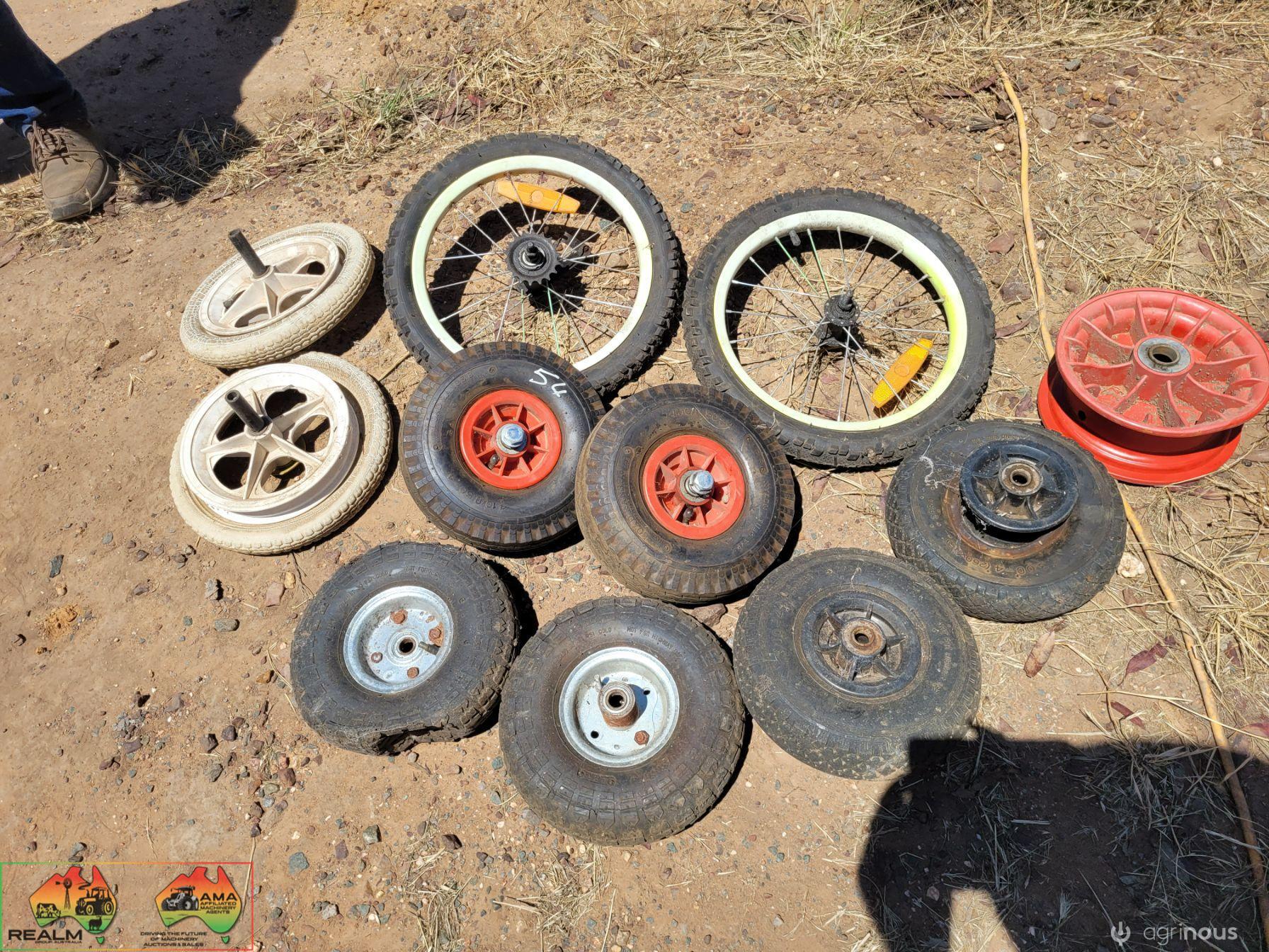 Assorted Trolly & Bicycle Wheels