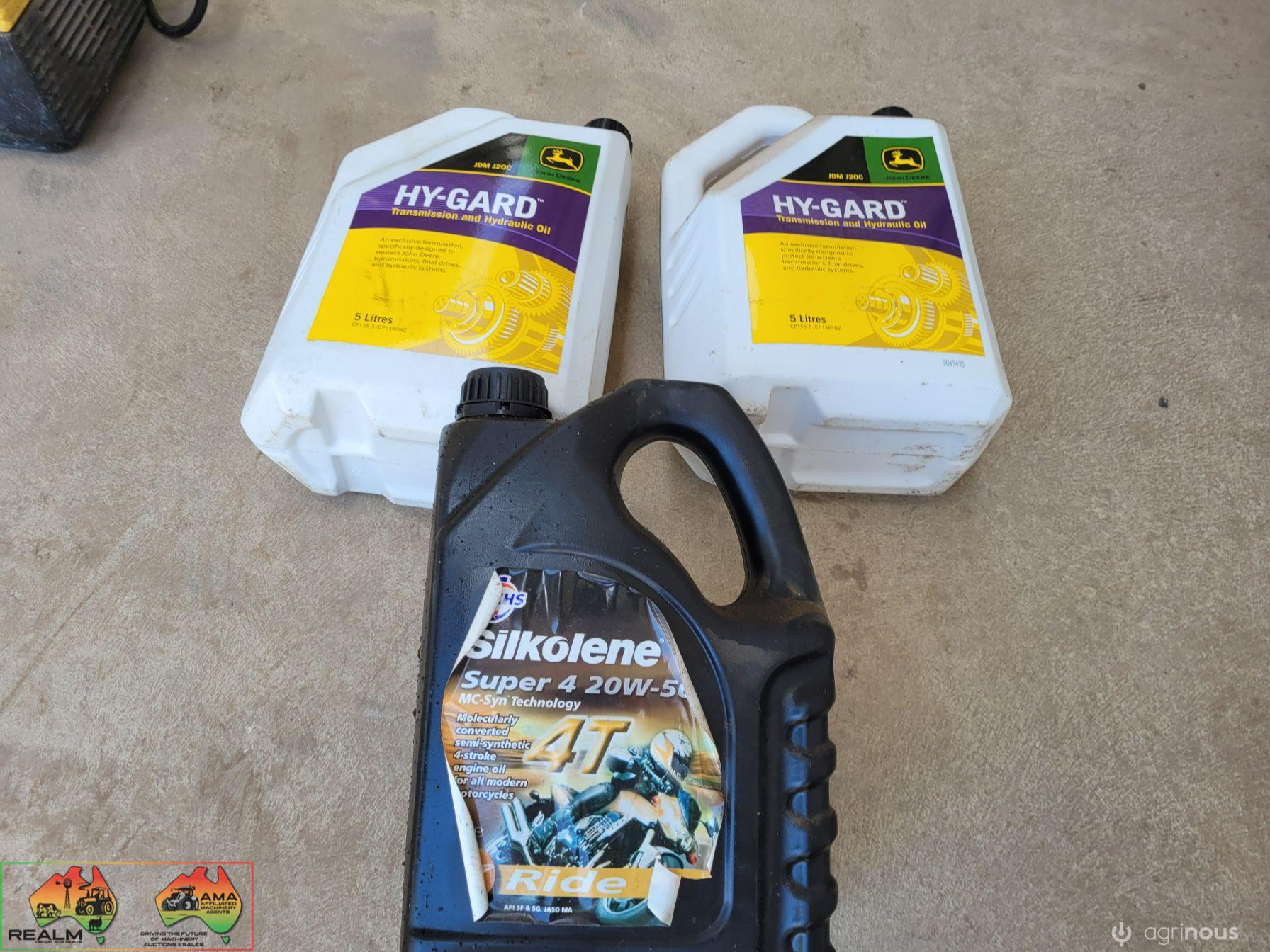 8 Ltrs of John Deere Hy-Guard Hyd. Oil & 4 Stroke Eng. Oil