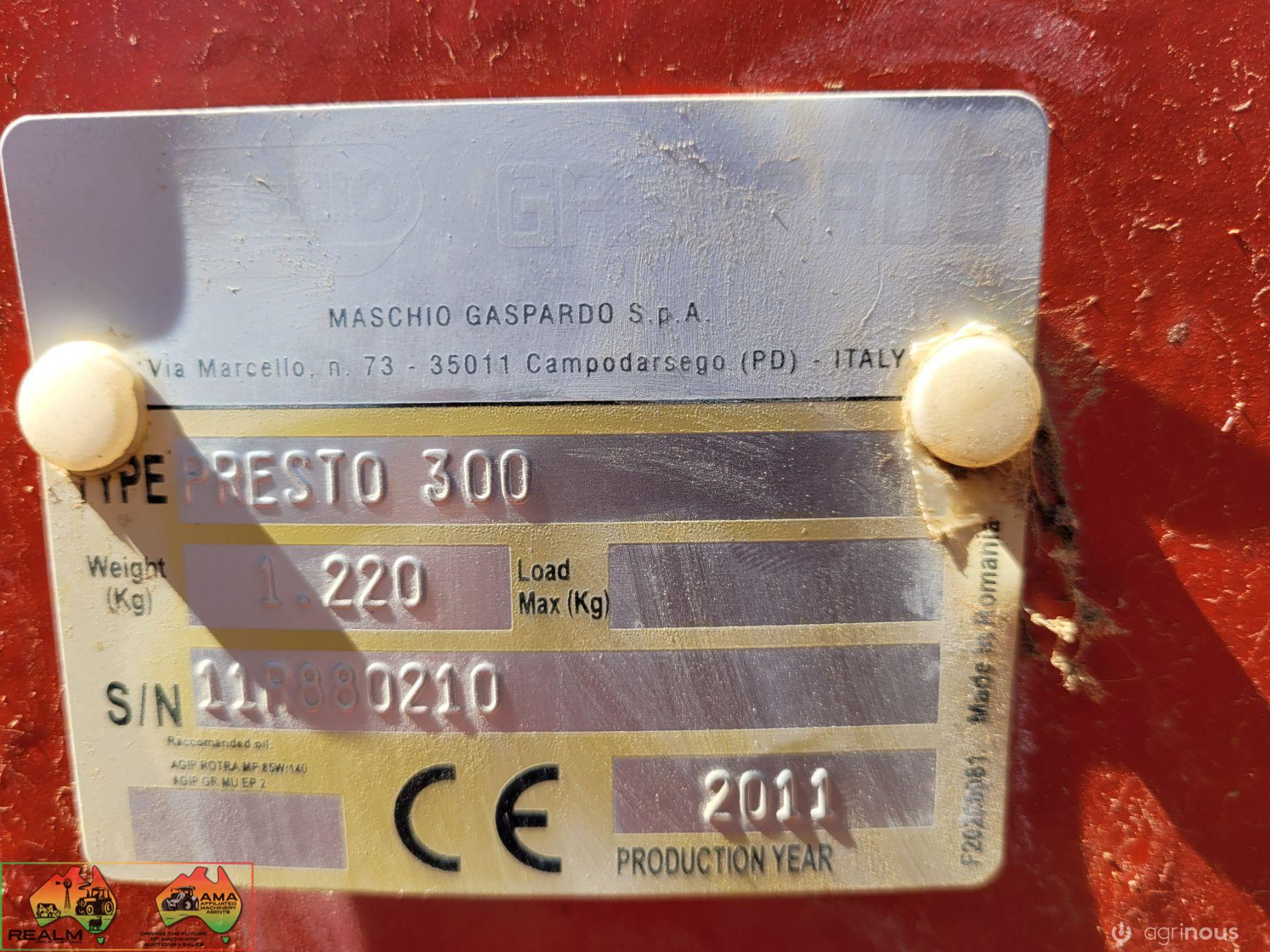 3pl Maschio Presto 300 Speed Disc - photo 12