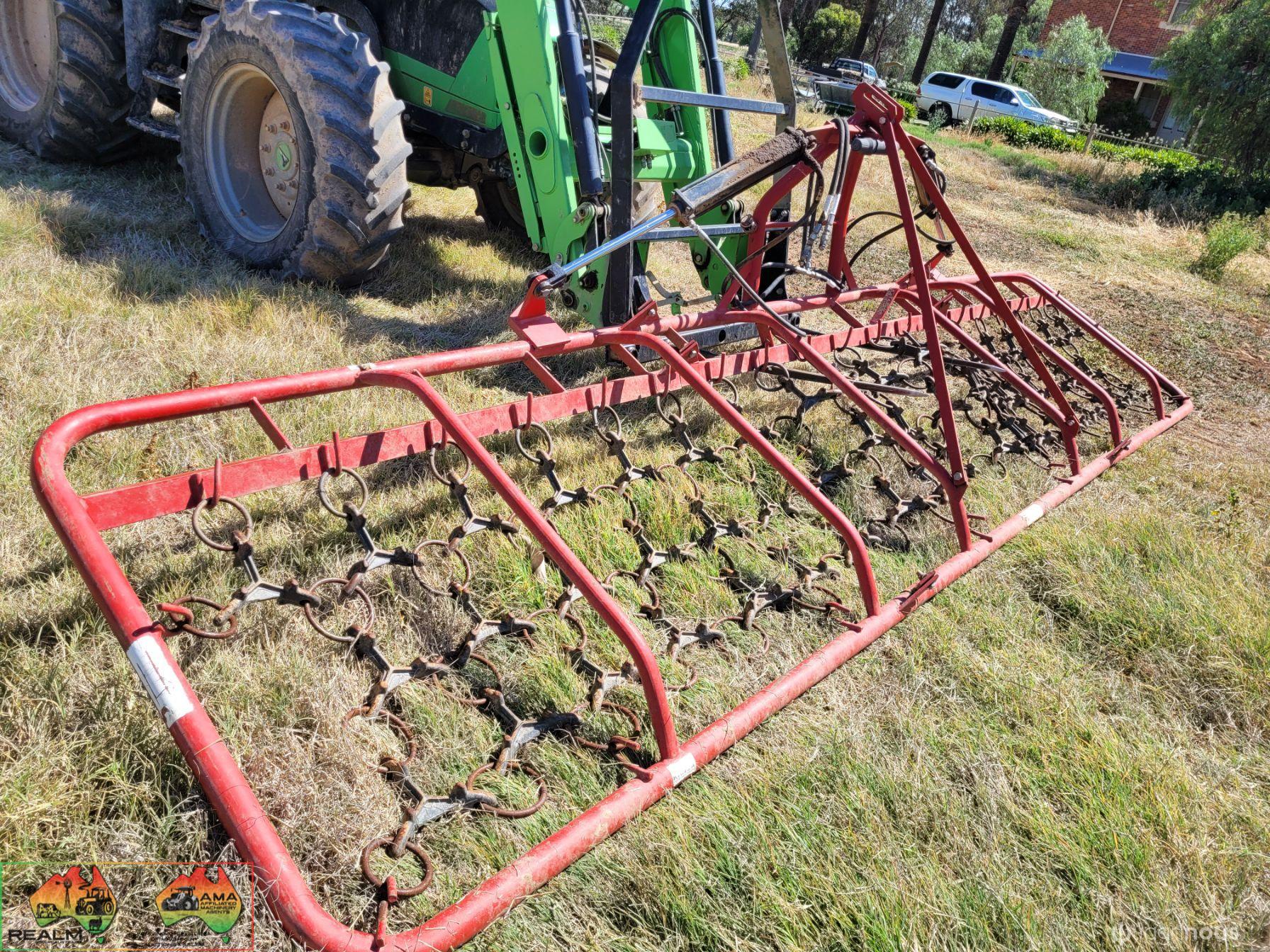 3pl Hyd. Folding 20ft Pasture Harrows (Near New Cond.)