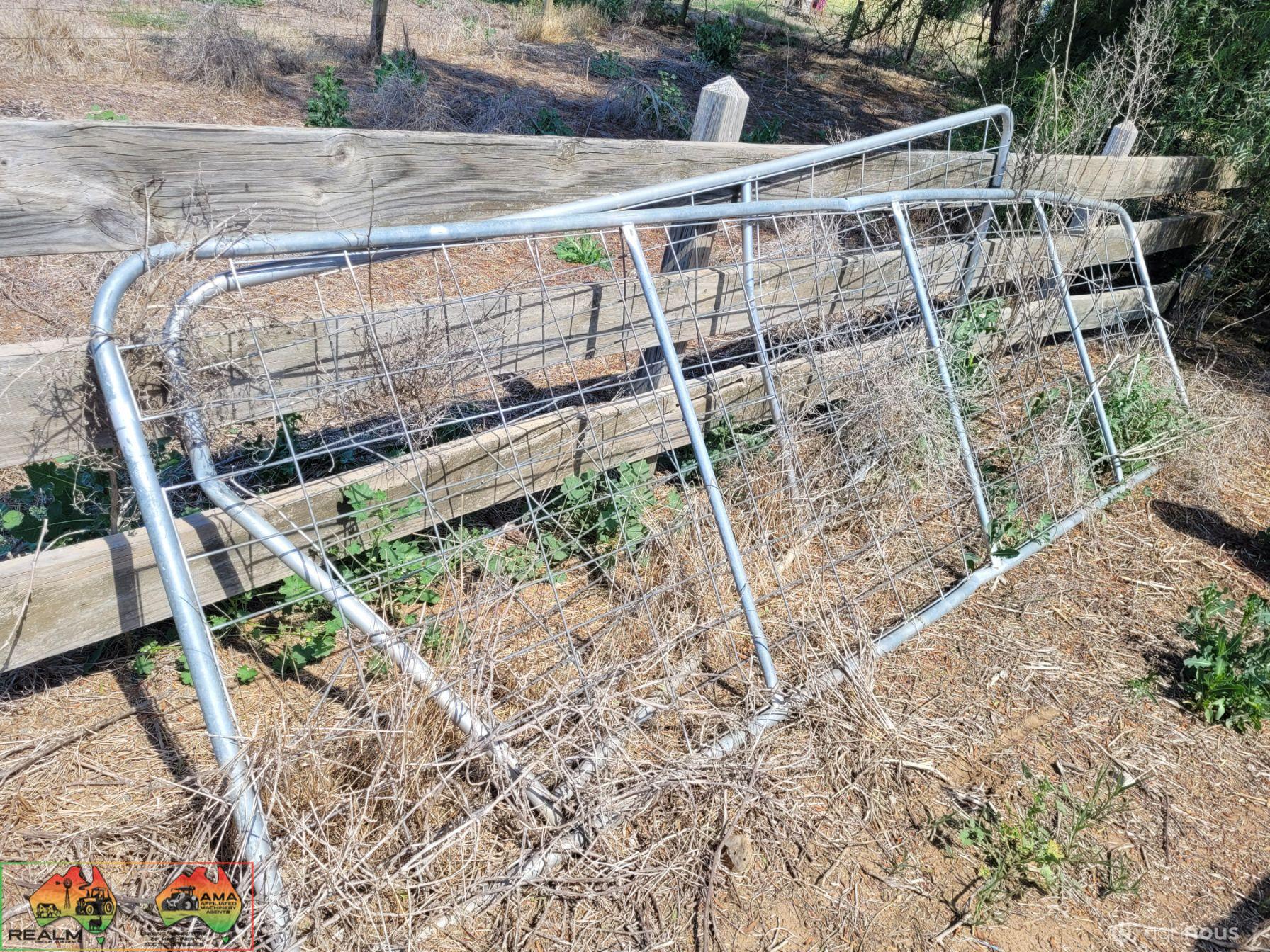 2x Damaged Weldmesh Farm Gates