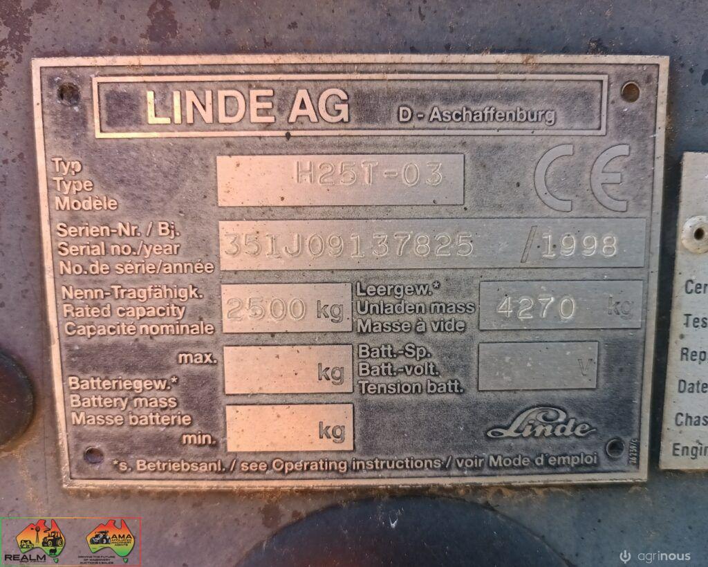 Linde H25T-03 Fork Lift - photo 13