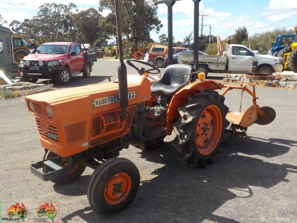 Kubota L1501 Tractor & 4 ft Rotary Hoe