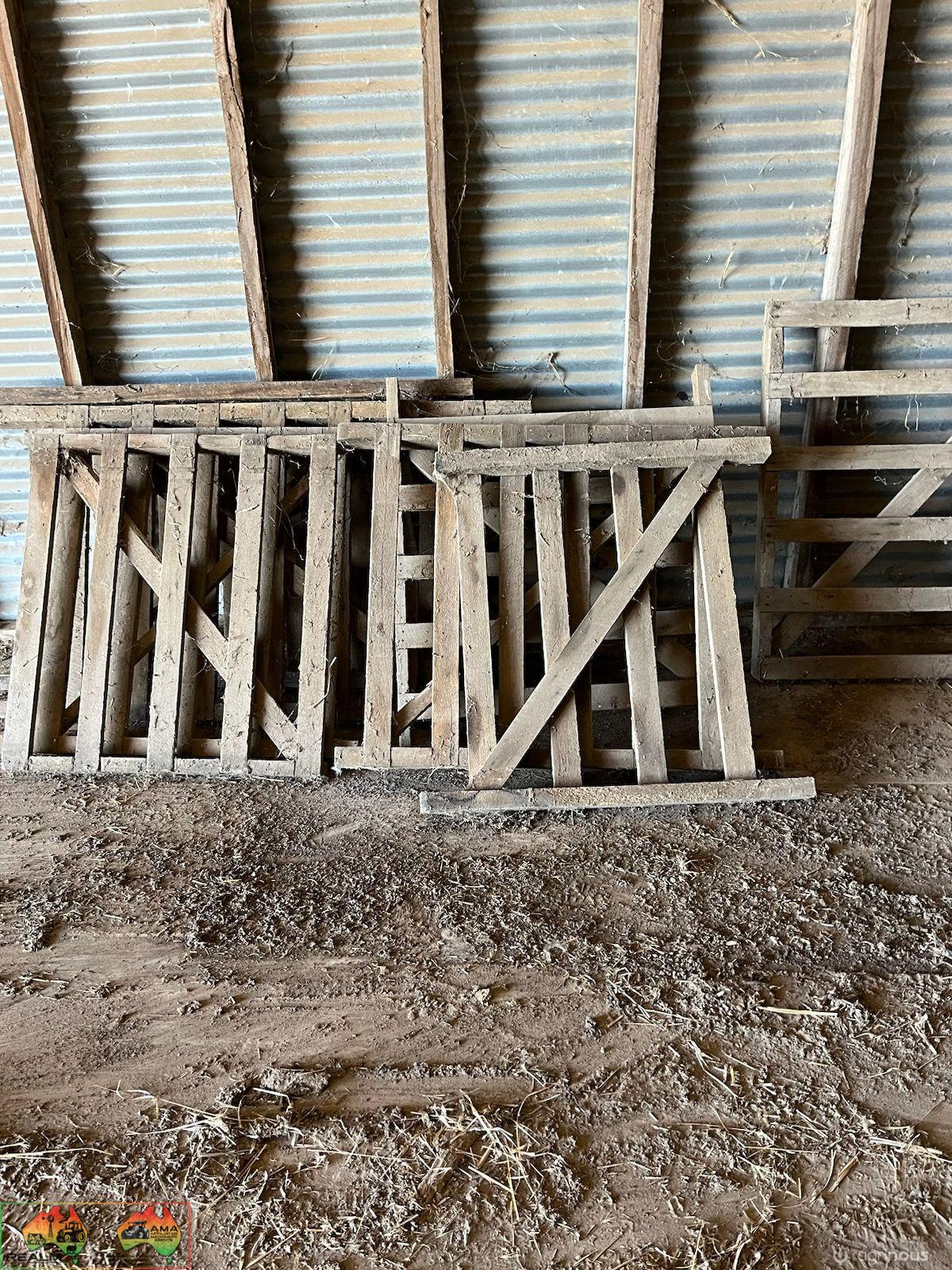 9x Timber Shearing Shed Gates