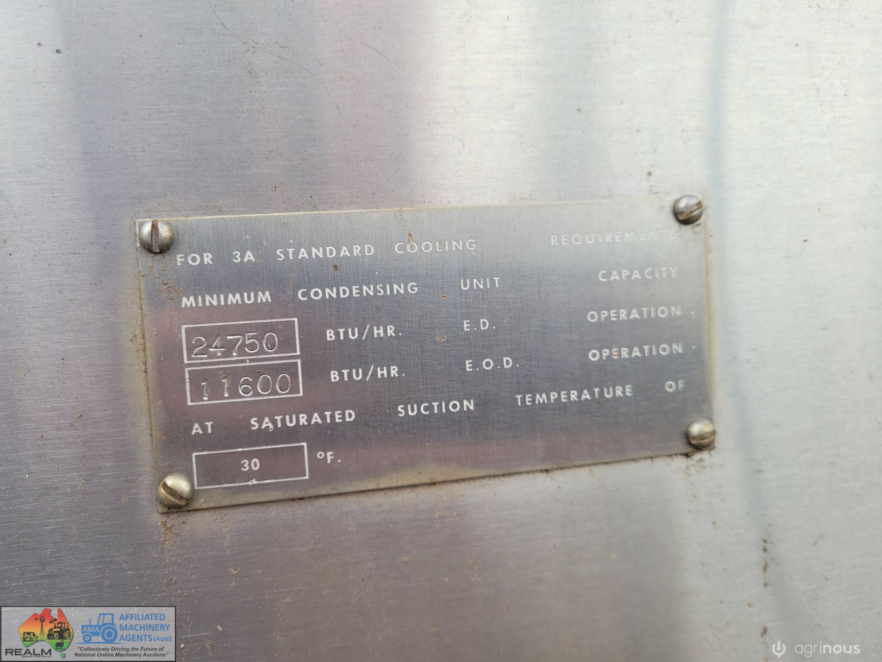 1,200 Ltr S/steel Milk Vat - photo 4