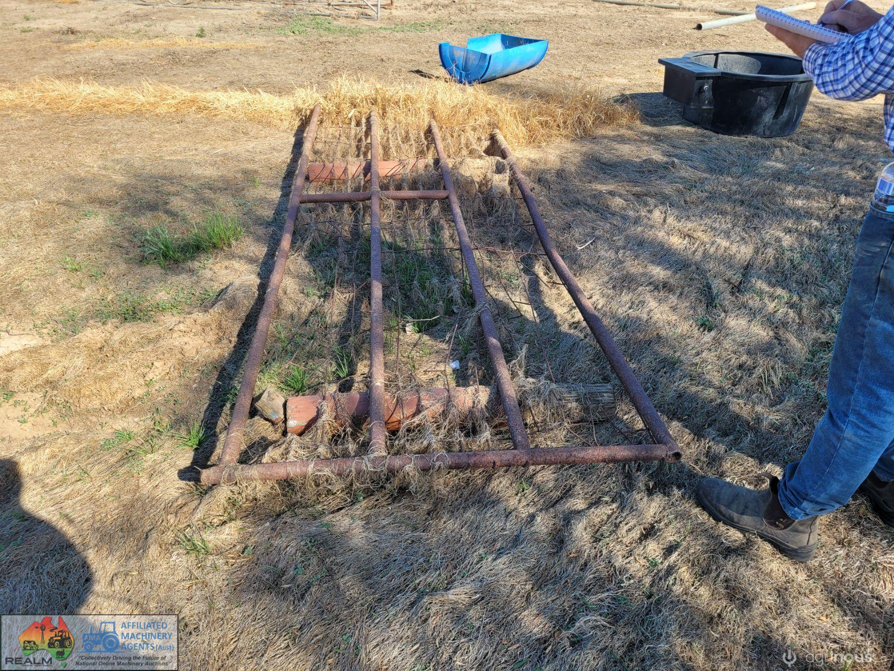 12ft Steel Cattle Yard Gate with Weldmesh