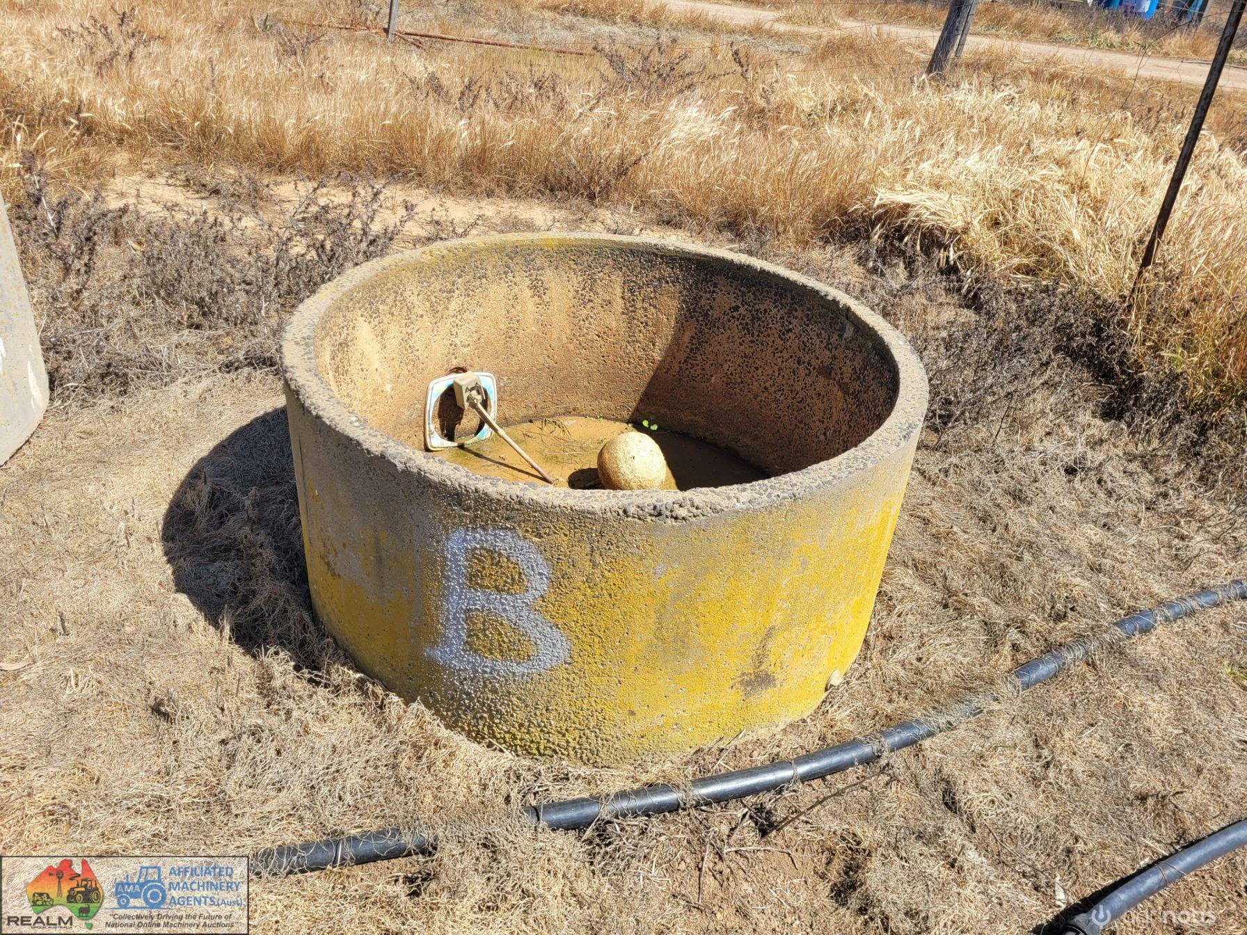 Concrete Water Trough (B) ~ 4' with Ball Valve