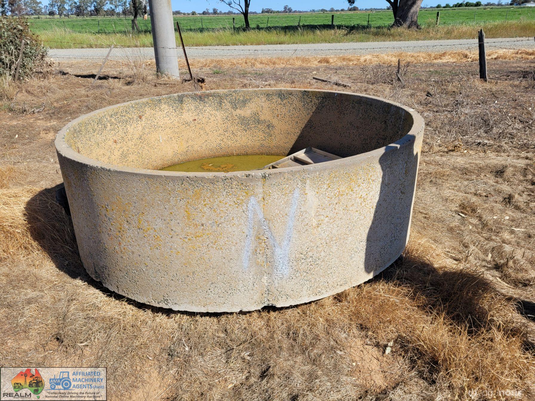 7ft Concrete Water Trough "N" with Ball & Valve