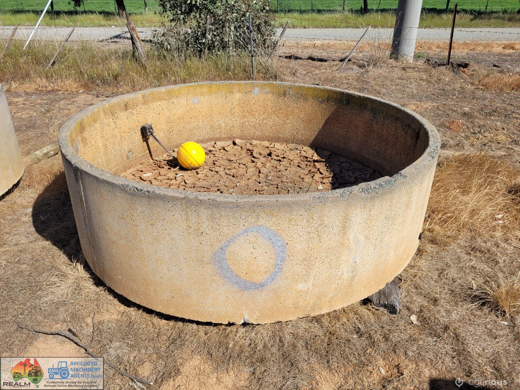 7ft Concrete Water Trough "O" with Ball & Valve