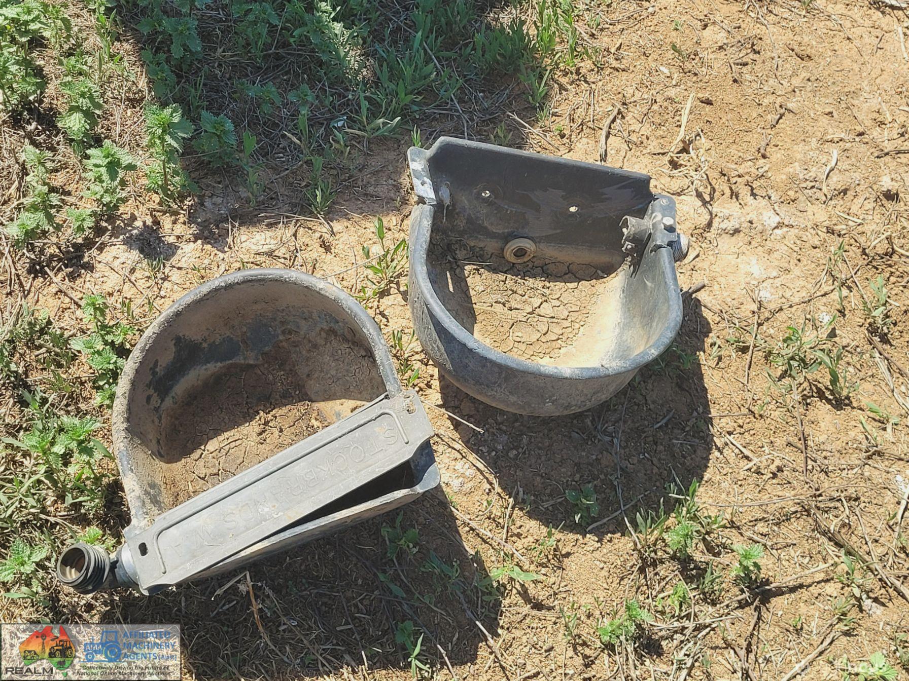 2x Black Pig Water Troughs