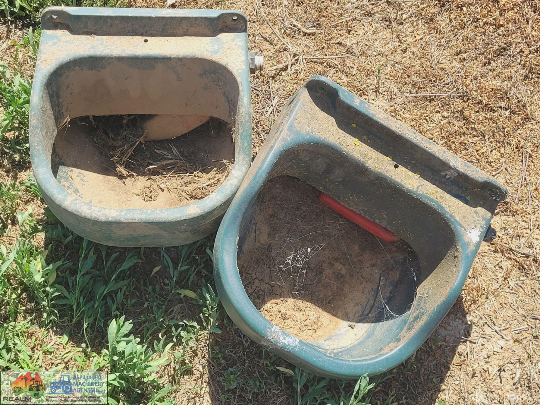 2x Green Pig Water Troughs "B"
