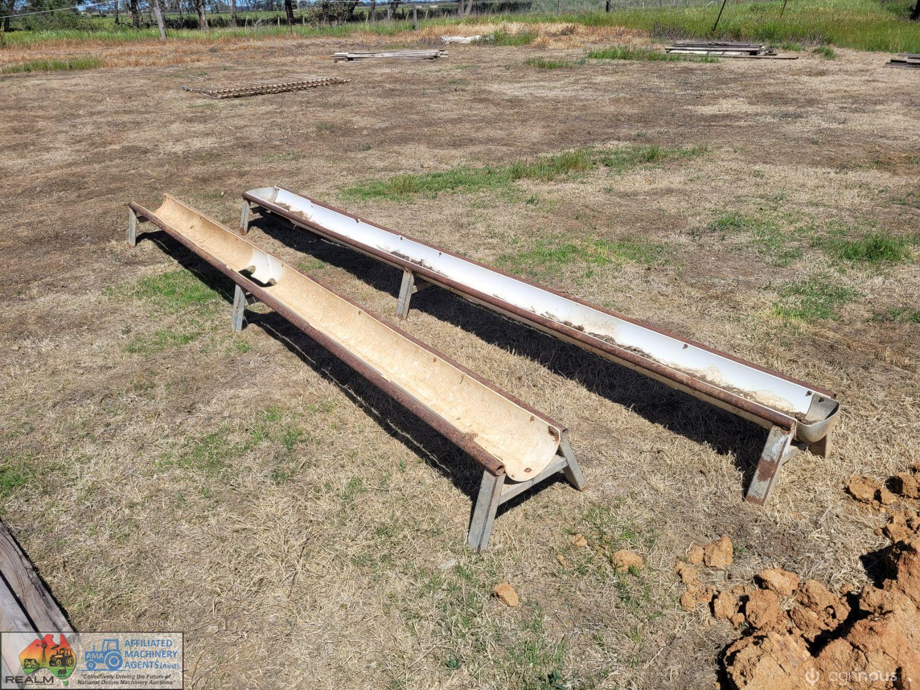2x 13ft Calf/Pig Feed Troughs