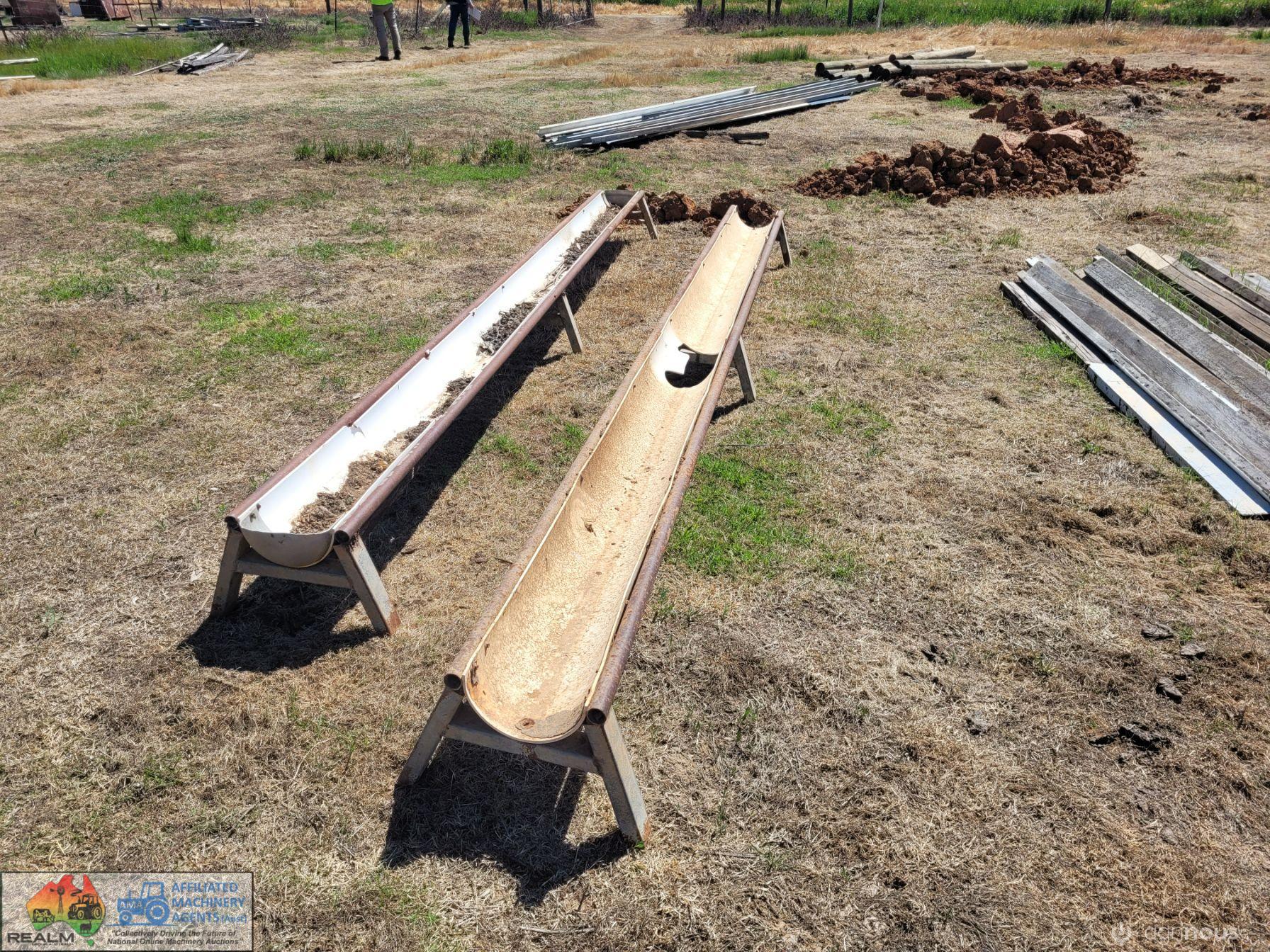 2x 13ft Calf/Pig Feed Troughs - photo 2