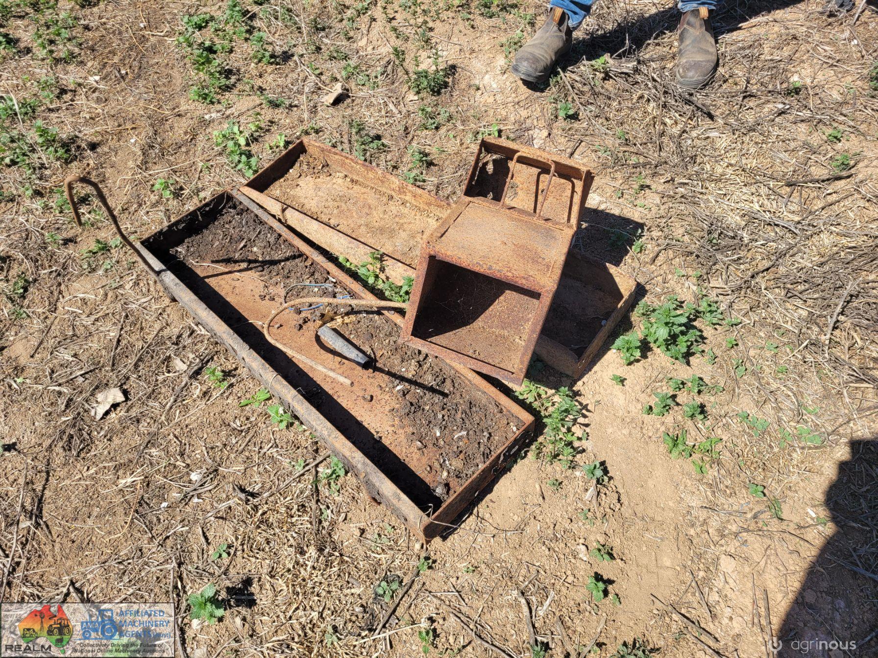 Old Steel Grain Feed Troughs