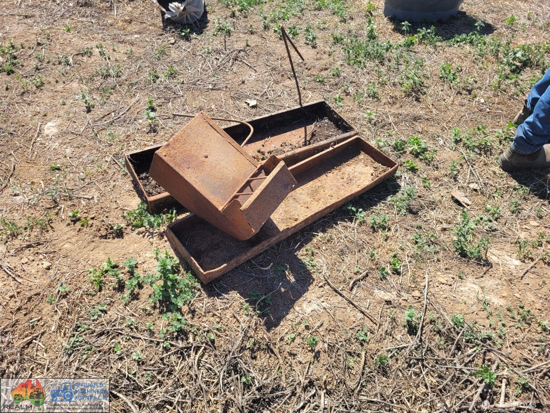 Old Steel Grain Feed Troughs - photo 2