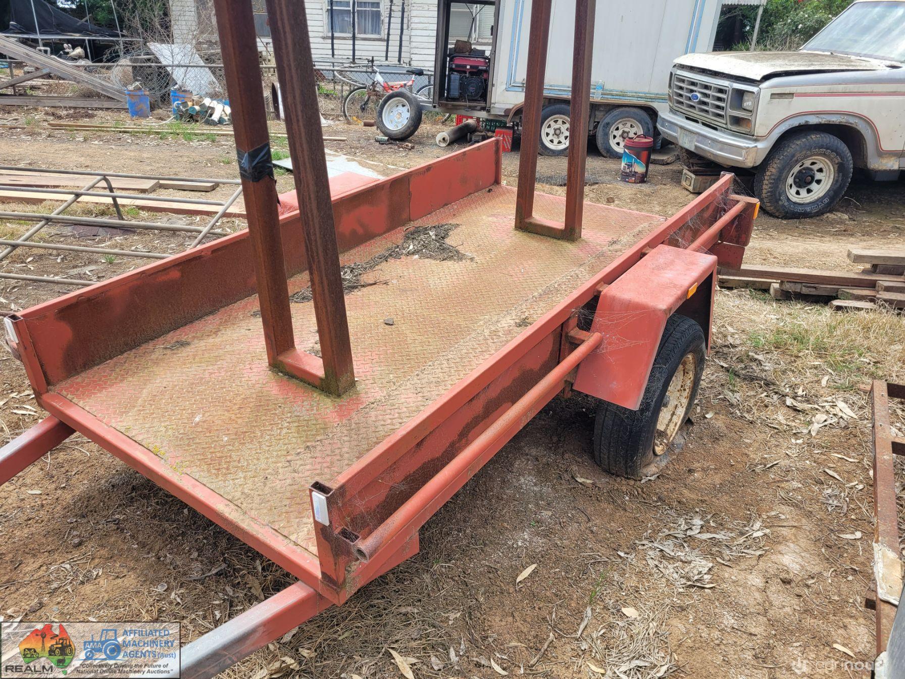 Steel Frame Box Trailer (8ft x 4ft) with A-frame Cradle
