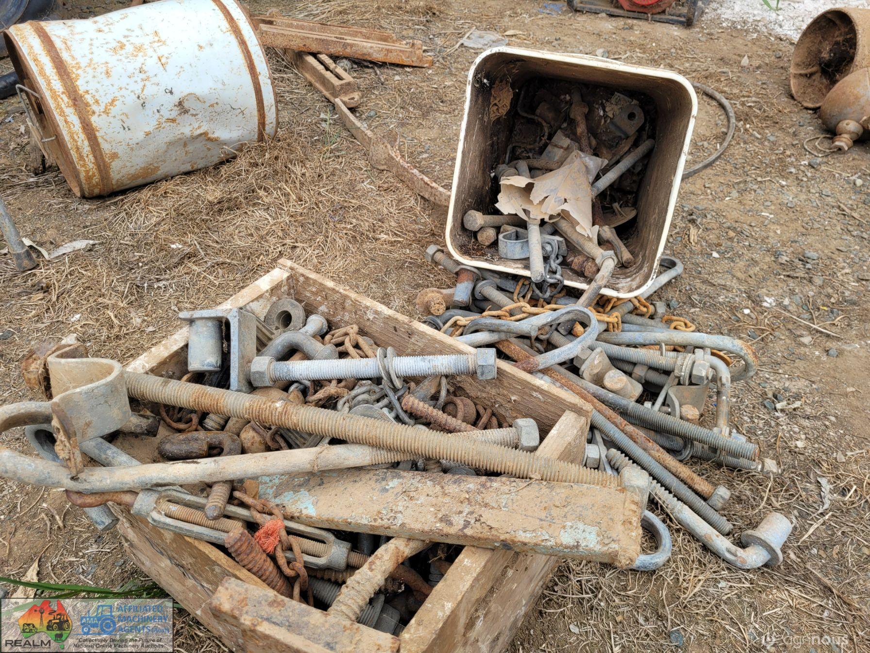 Assorted Gate Fittings (in white square bucket)