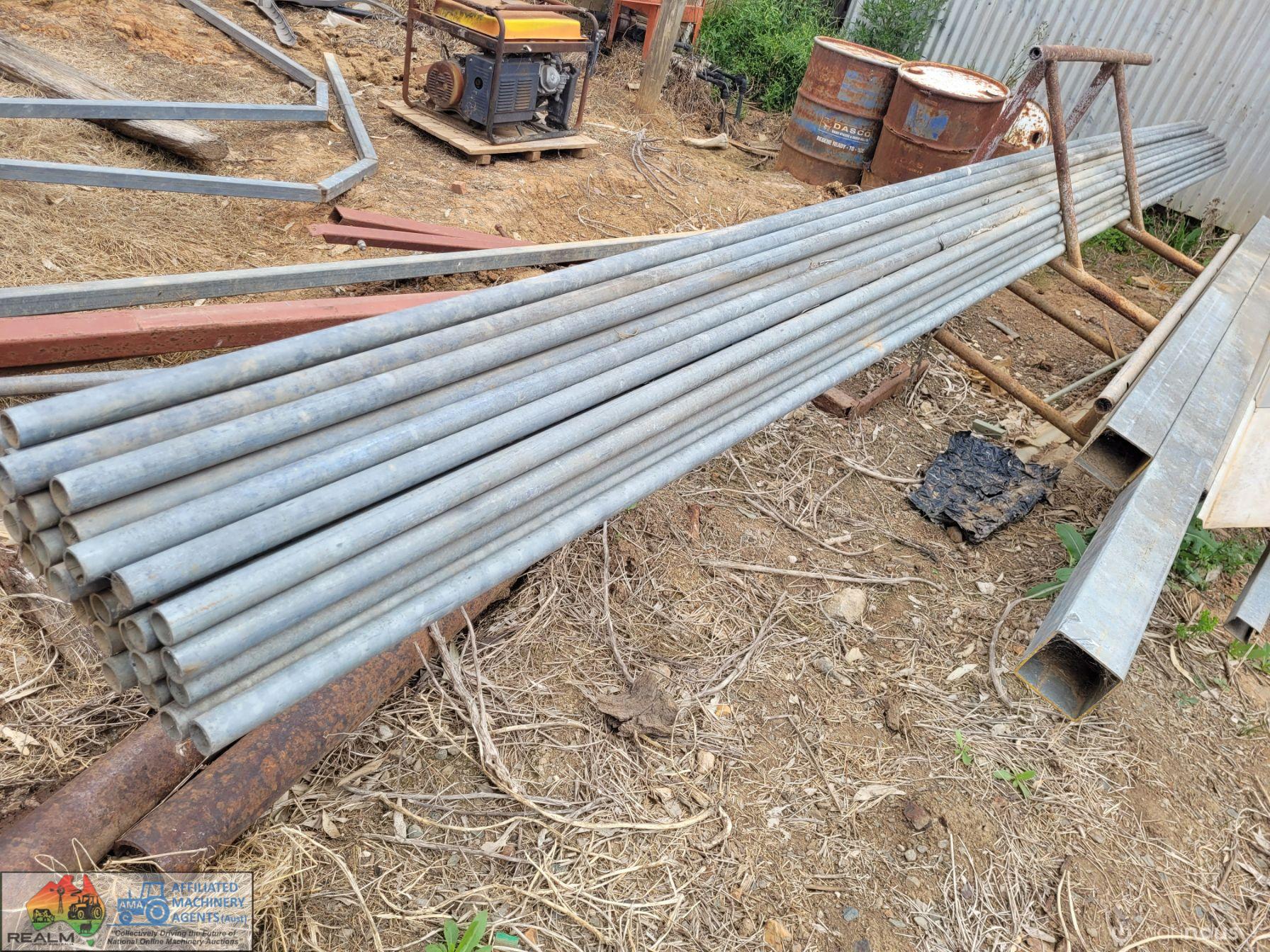 36x 6m Lengths of New Galv. Pipe (25mm NB ~ 32mm OD)
