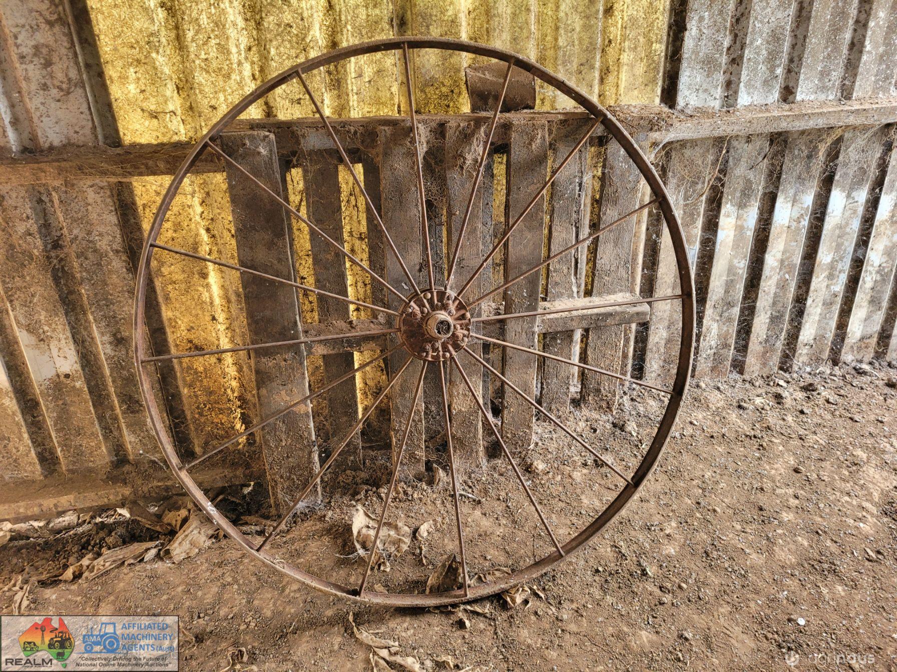 Antique Steel Combine Wheel