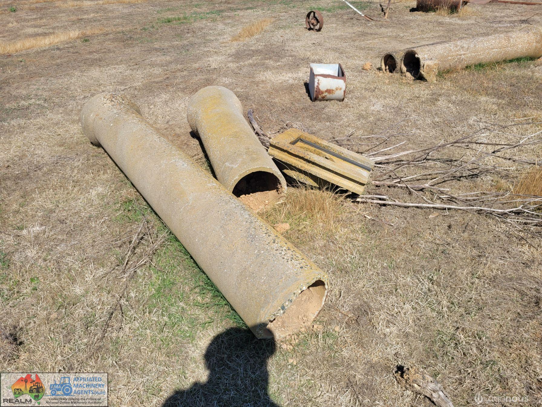 Assorted Concrete Irrigation Pipes