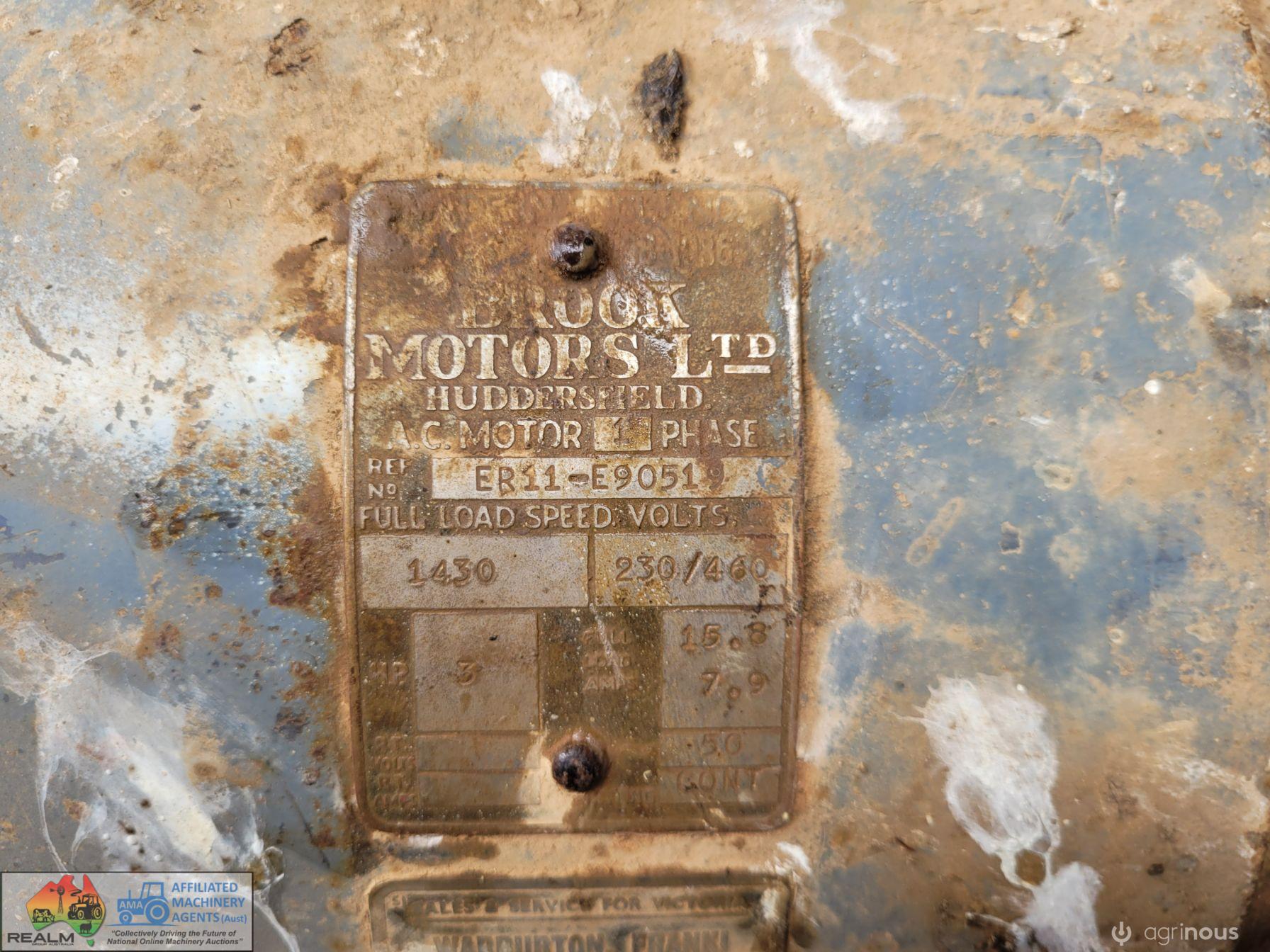 Brook Motors 3Hp Electric Motor 240/480 Volt - photo 3