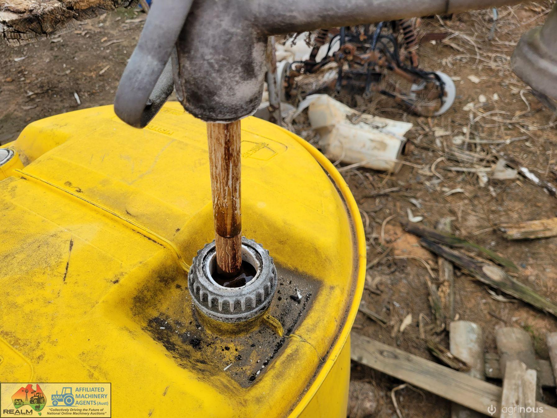 Yellow Plastic 200Ltr Barrel, with Damaged Pump - photo 2