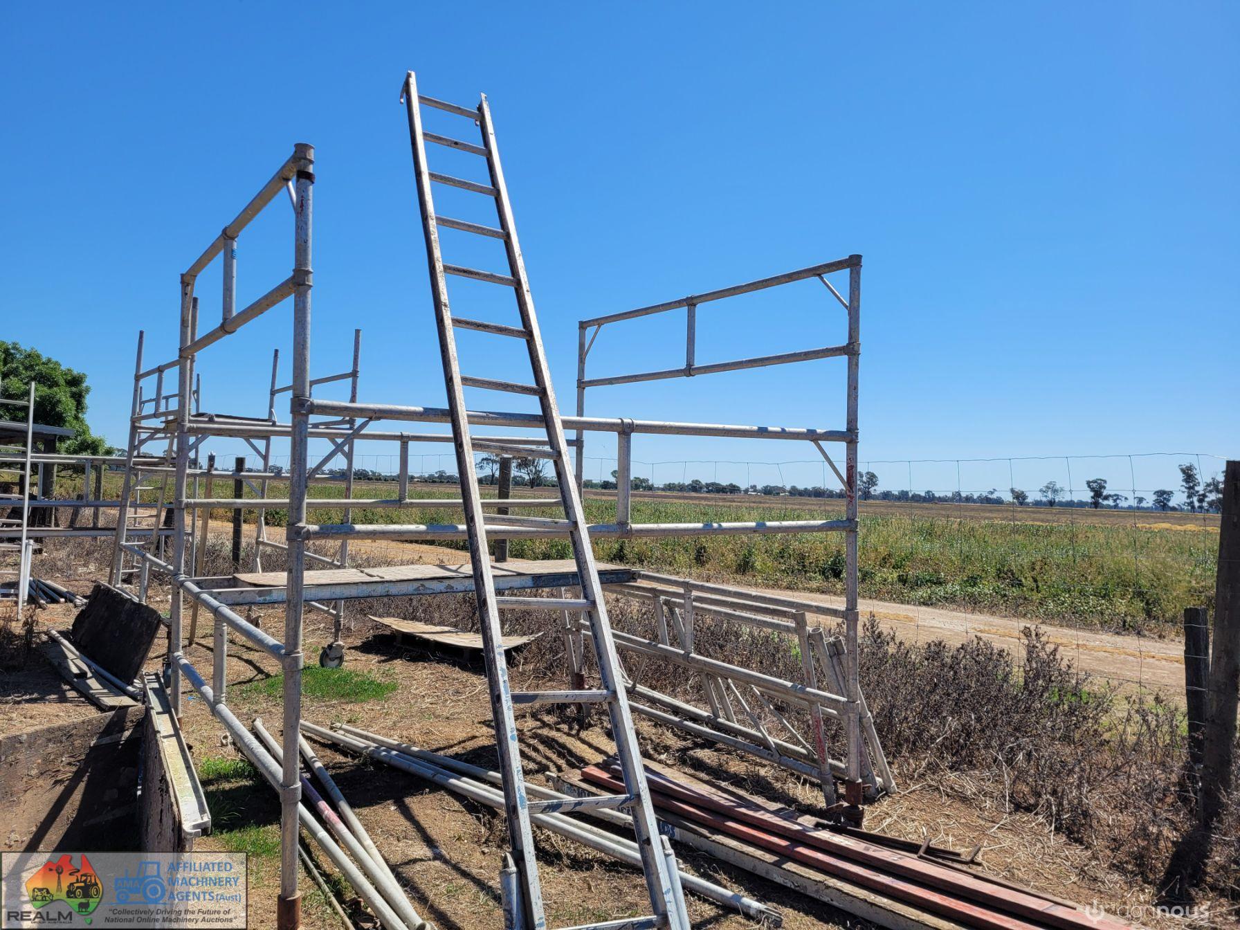 Scaffold with Ladder & 3 Platforms (2.5 x 2.5 x 4.5m High)