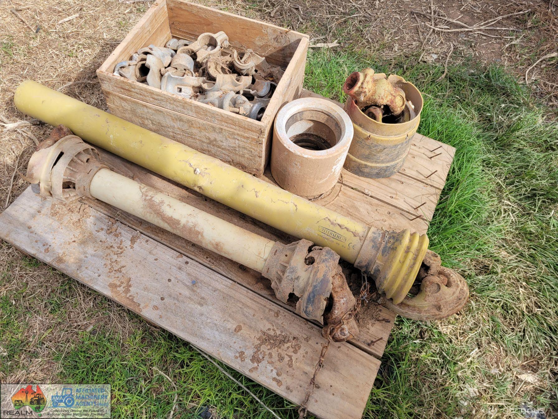 Pallet of PTO Shafts & Cyclone Pipe Clamps - photo 2