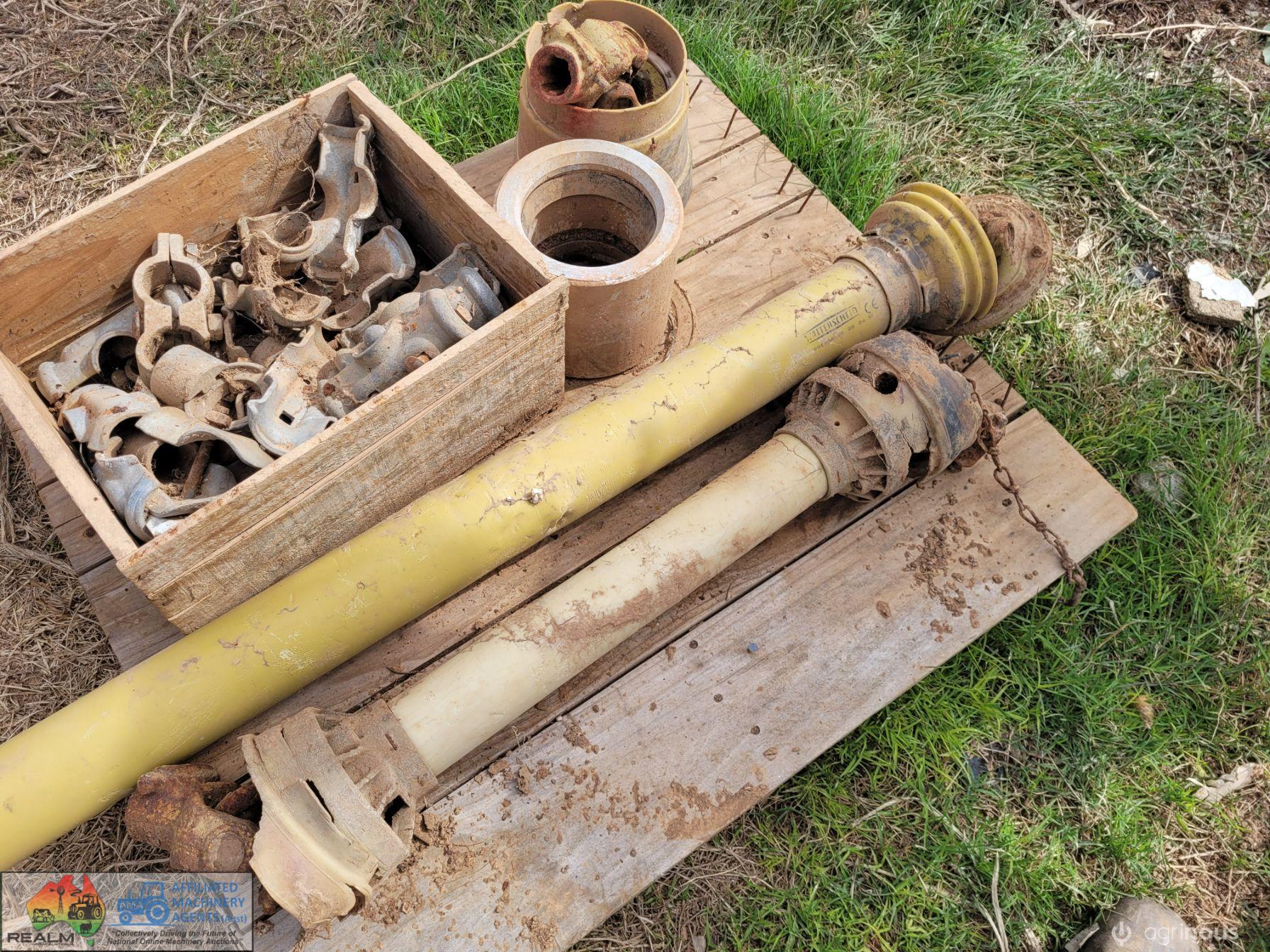 Pallet of PTO Shafts & Cyclone Pipe Clamps - photo 3