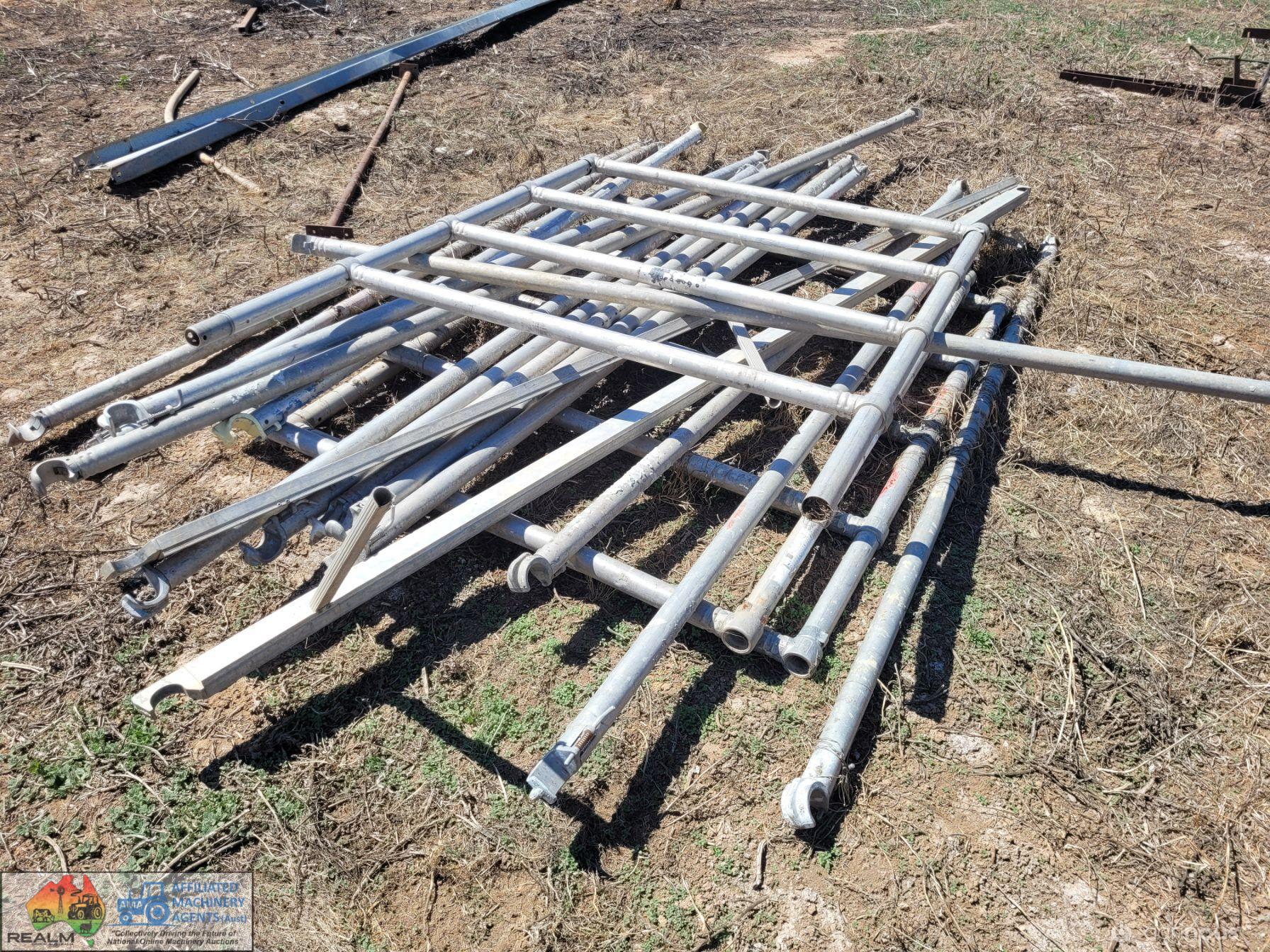 Assorted Scaffold Tubing, Braces & Panels