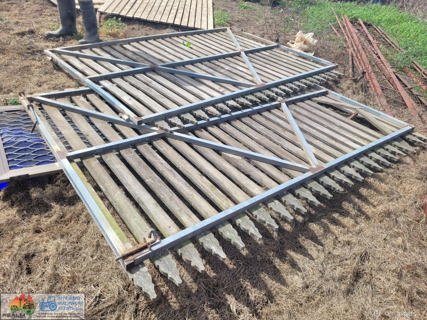 Picket Front Gates with Metal Frame (un-painted) 1.8w x 2.25h