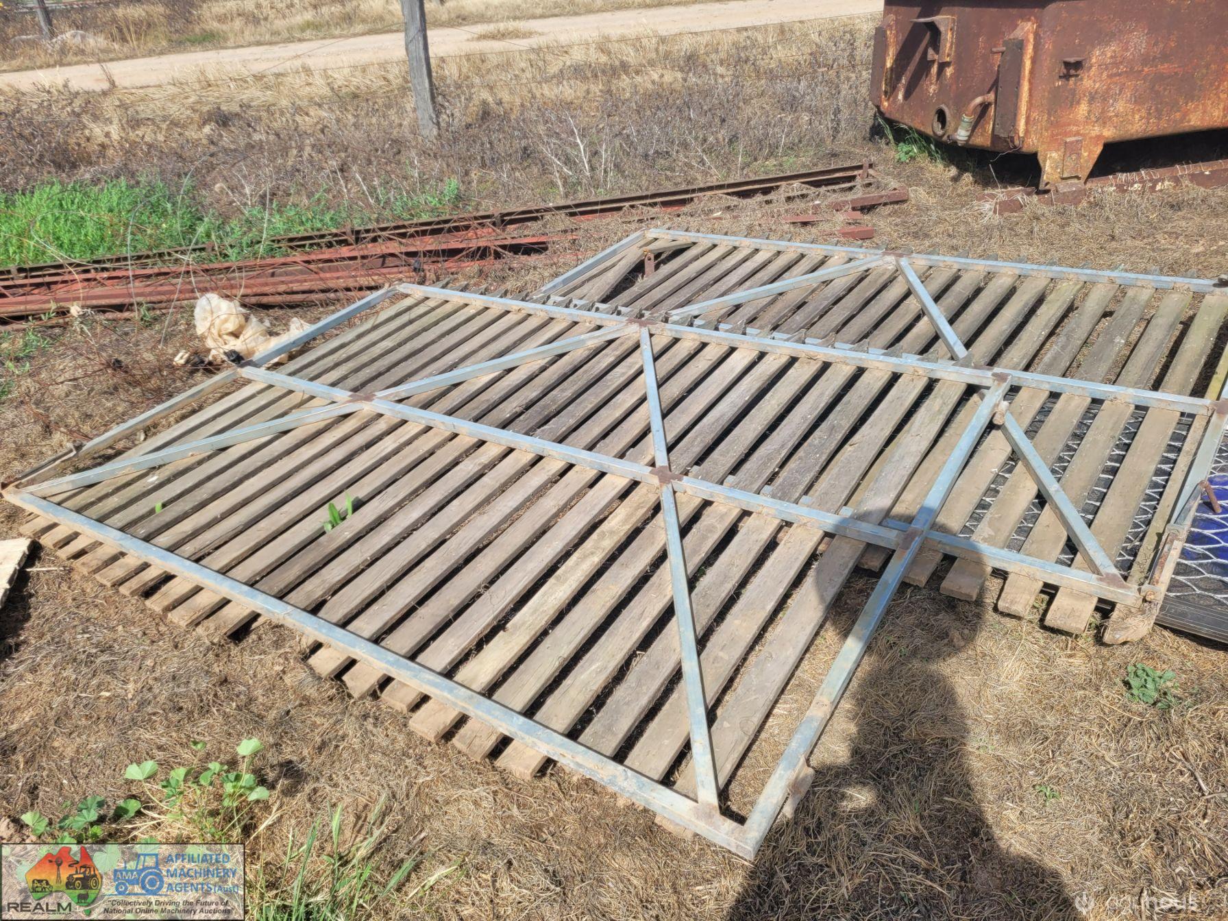 Picket Front Gates with Metal Frame (un-painted) 1.8w x 2.25h - photo 2