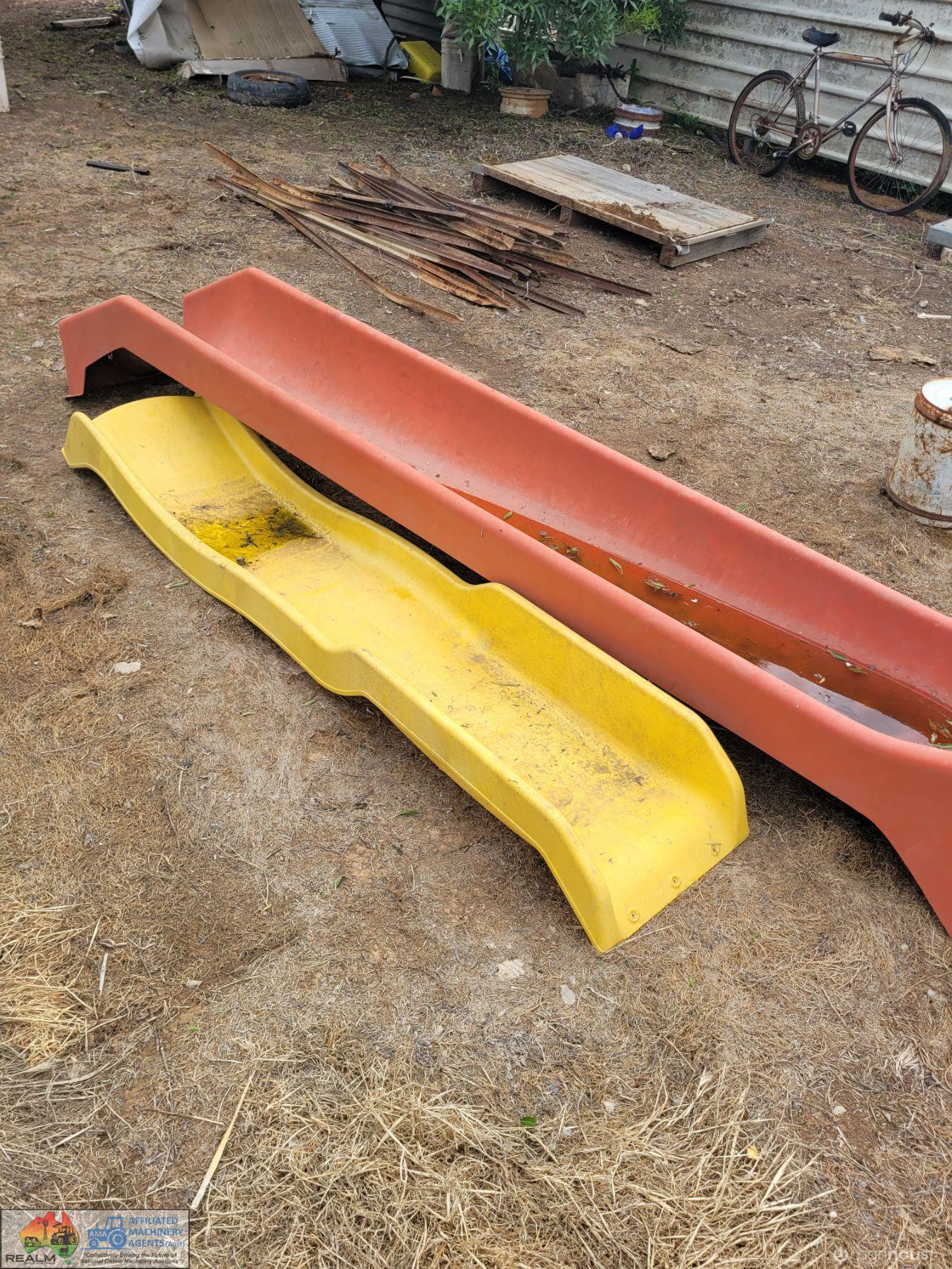2x Fibreglass Kids Slides