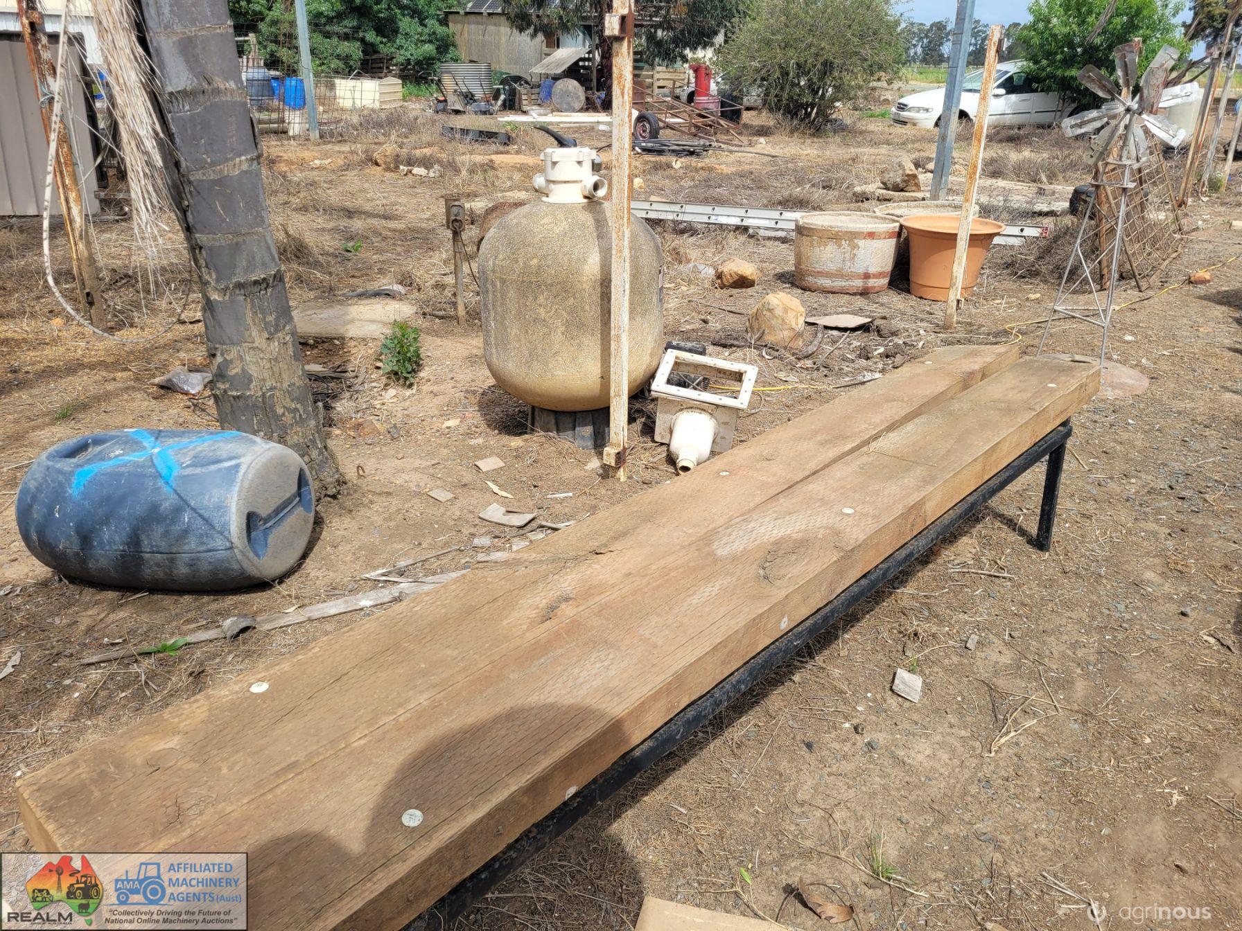 Steel Frame, Timber Bench Seat (2.4m x 400)