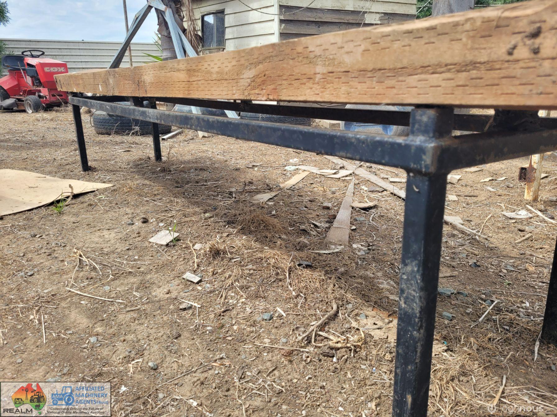 Steel Frame, Timber Bench Seat (2.4m x 400) - photo 4