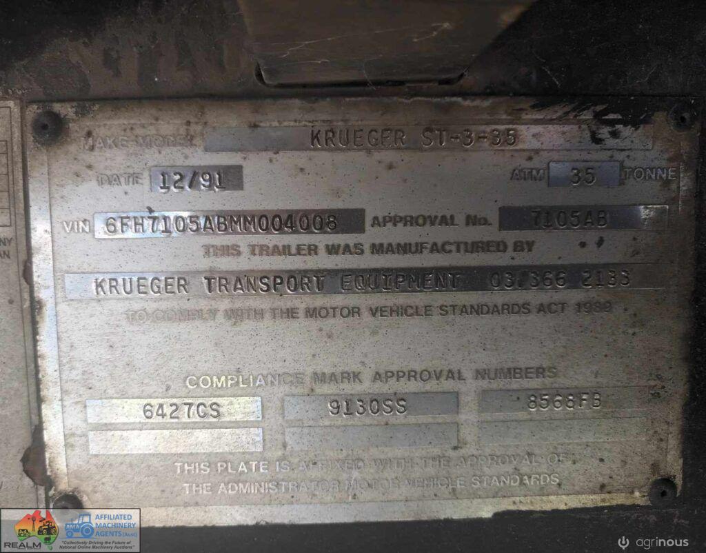 1991 Krueger Drop Deck Trailer (VIN: 6FH7105ABMM004008) - photo 16