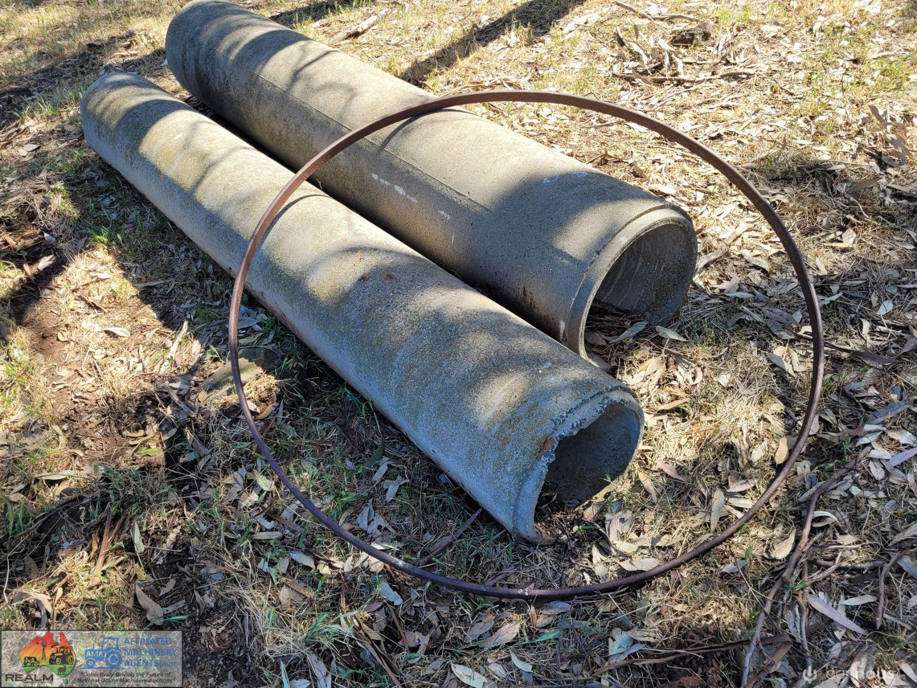 2x 8ft Concrete Pipes ( 10" & 14")