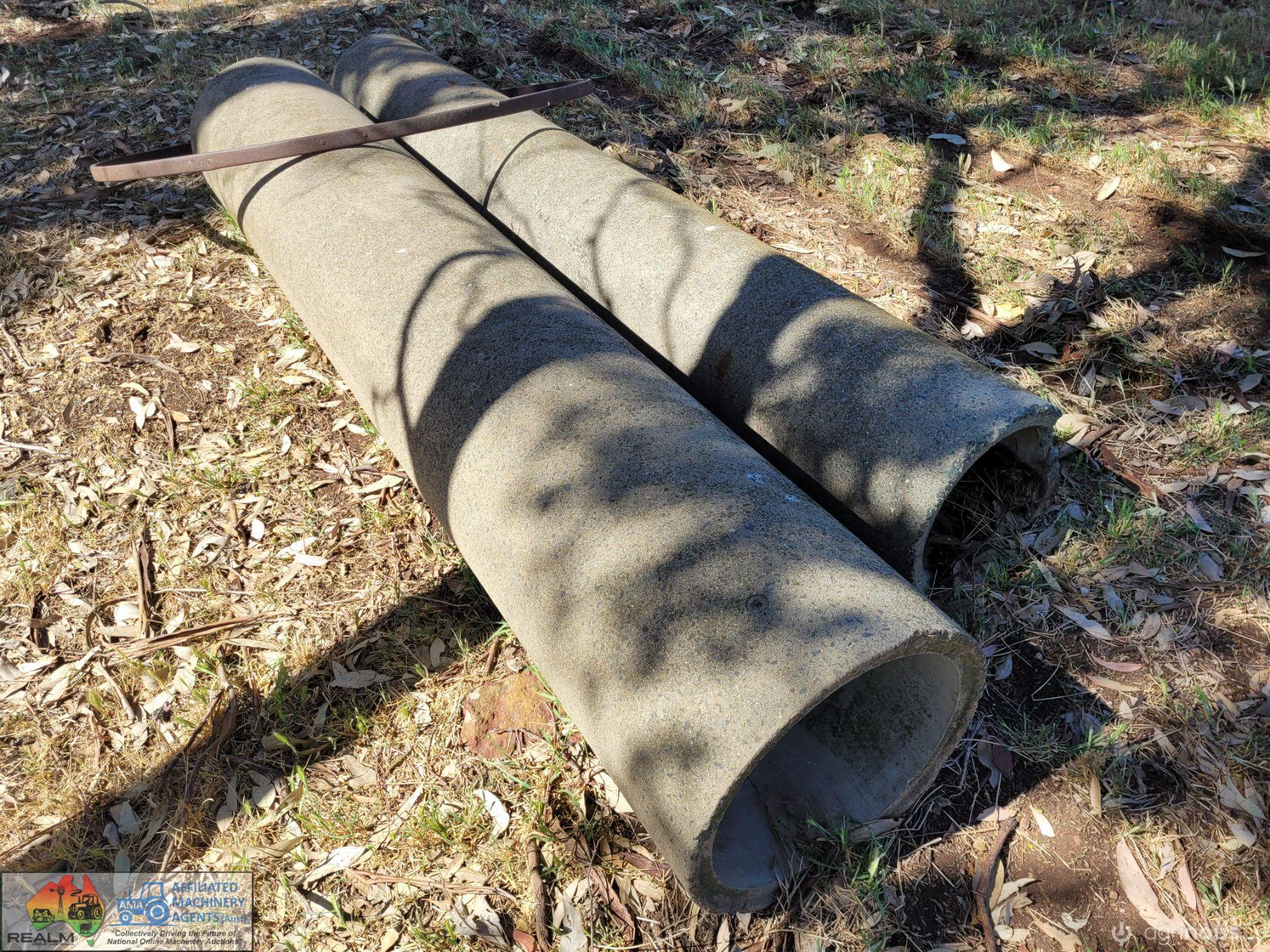 2x 8ft Concrete Pipes ( 10" & 14") - photo 3