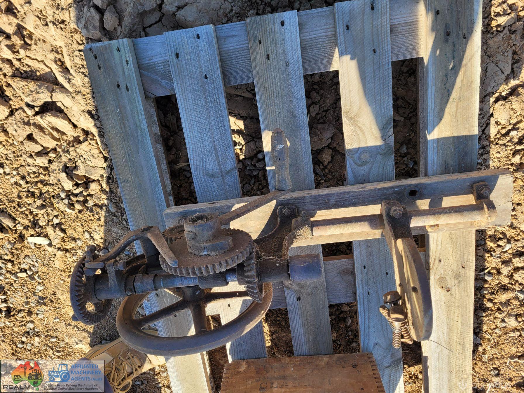 Antique Hand Operated Drill Press & Original Drill Bits - photo 3