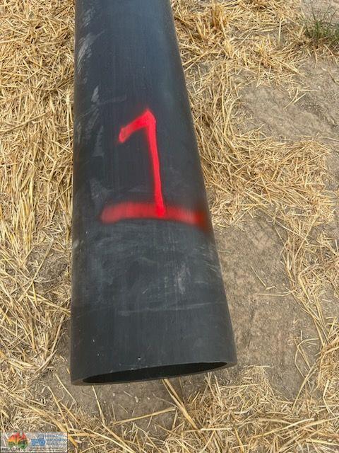Un-used Black Poly Irrigation Pipe - No.1 (12m x 300mm id & 20mm walls)