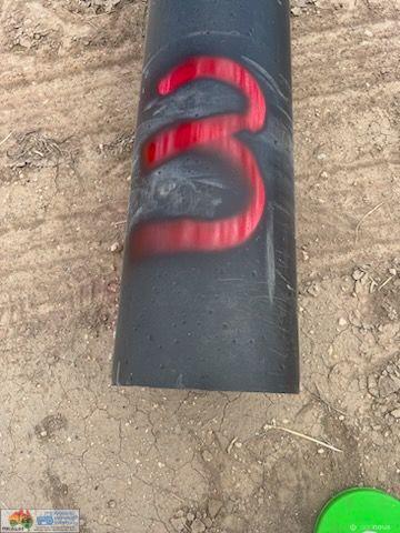 Un-used Black Poly Irrigation Pipe - No.3b (16.25m x 240mm id & 6mm walls)