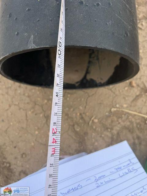 Un-used Black Poly Irrigation Pipe - No.3a (23.9m x 240mm id & 6mm walls) - photo 3