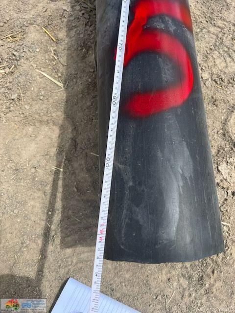 Un-used Black Poly Irrigation Pipe - No.5a (19m x 187mm id & 6mm walls)