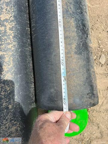 Un-used Black Poly Irrigation Pipe - No.5e (6.8m x 187mm id & 6mm walls)