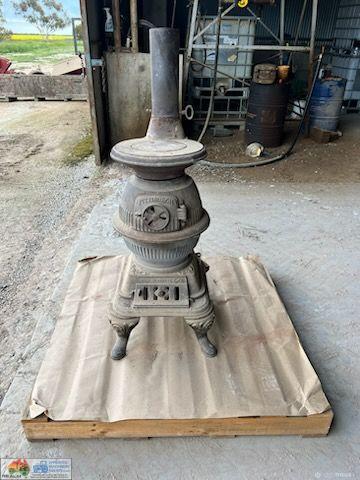 Ornate Cast Iron Pot Belly Stove - photo 4
