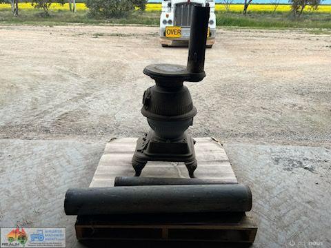Ornate Cast Iron Pot Belly Stove - photo 6